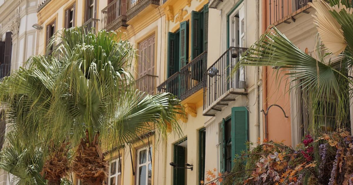 Façade d'immeuble à Malaga centre