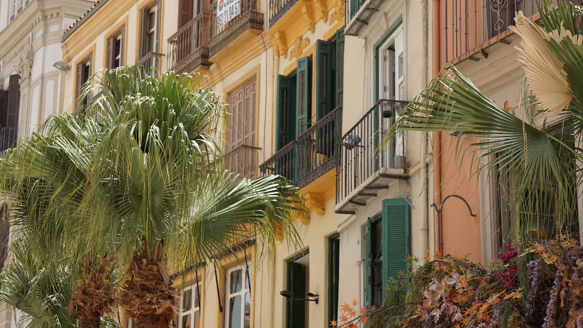 Façade d'immeuble à Malaga centre