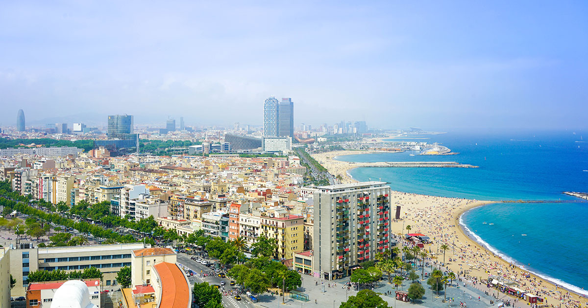 Barcelone vue du ciel