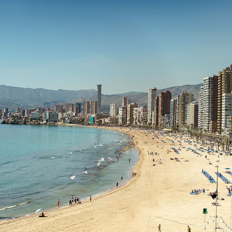 Immeubles proche de la plage de Benidorm