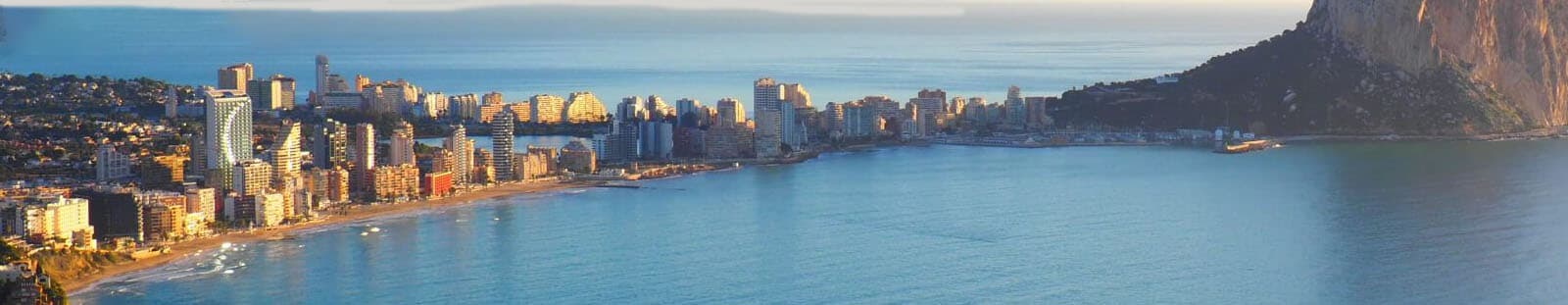 Vue panoramique sur les appartements de Calpe