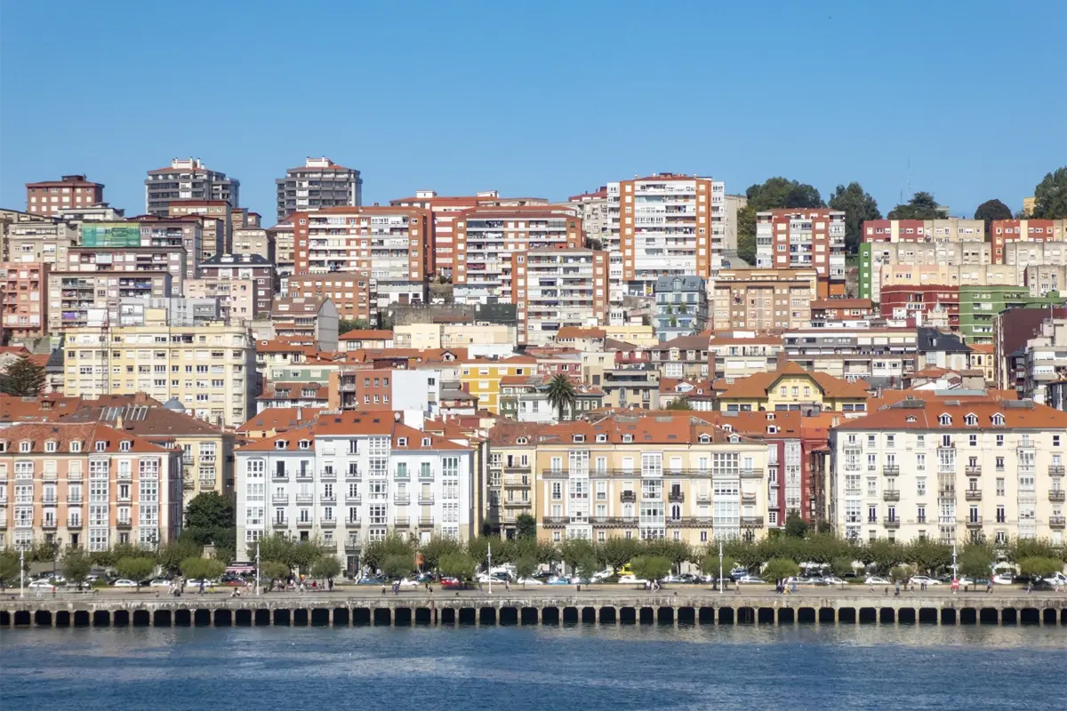 Santander ville façade mer